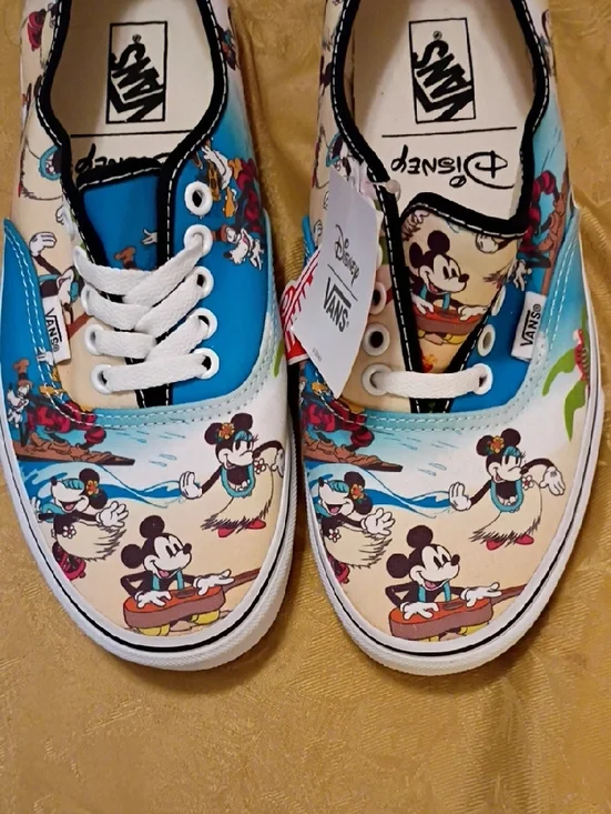 VANS Limited Edition Mickey Mouse Hawaii  - Blue/White Men's 8.0 Woman's 9.5 - Picture 4 of 14